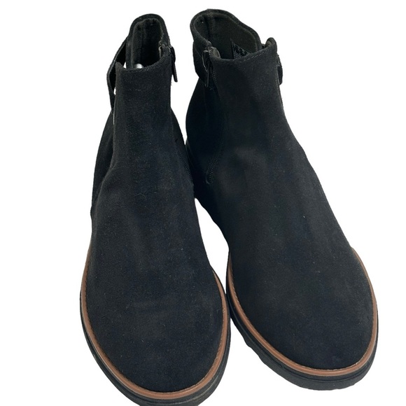 Clark’s Collection Spring “Sharon” Black Leather Suede Ankle Boots Size 9.5 - Picture 8 of 9